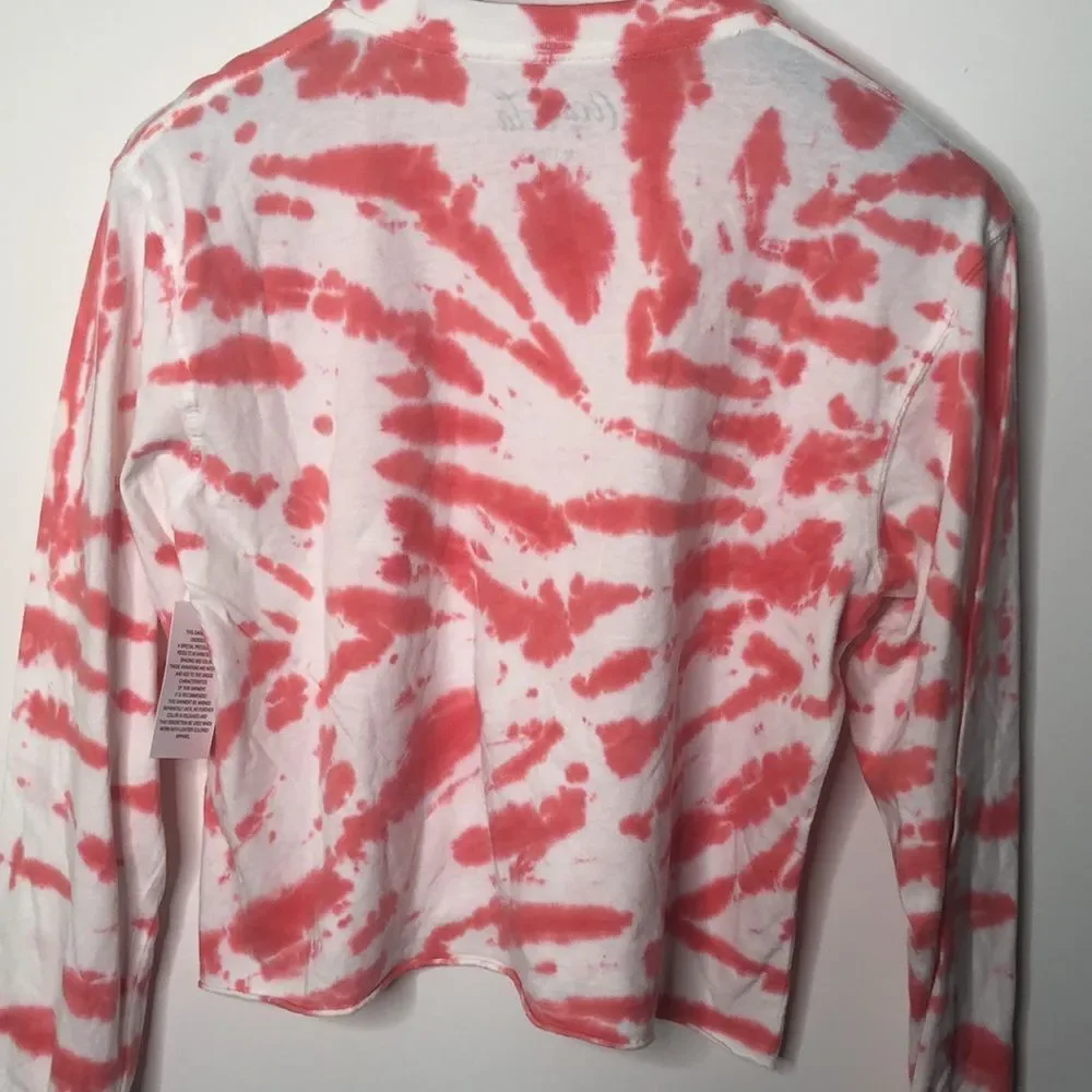 Coca-Cola Cropped long sleeve shirt tie dye girls size medium 7/9 - Picture 2 of 3